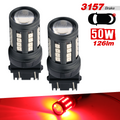1157/3157/7443 Red Extra Bright Tail Brake LED Bulbs (SMD 3030, 40 LED chips)