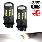 1157/3157/7443 White Extra Bright Reverse/Brake/Signal LED Bulbs (SMD 3030, 40 LED chips)