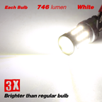 1157/3157/7443 White Extra Bright Reverse/Brake/Signal LED Bulbs (SMD 3030, 40 LED chips)