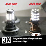 1157/3157/7443 White Extra Bright Reverse/Brake/Signal LED Bulbs (SMD 3030, 40 LED chips)