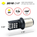Single Color LED Light Bulbs - Red (Flash) - 24 SMDs - 3157 / 7443 / 1157
