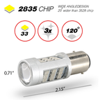 1157/3157/7443 Red Strobe Flash Tail Brake LED Bulbs (SMD 2835, 33 LED chips)