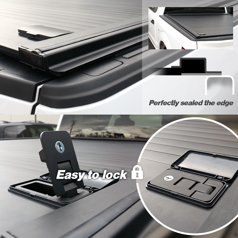 Hard Aluminum MB Manual Retractable Tonneau Cover
