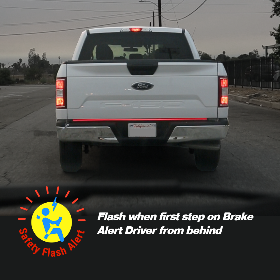 LED Tailgate Light Bar Sequential Signal Brake + Strobe Brake Alert
