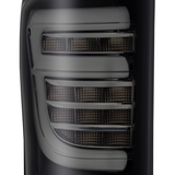 AlphaRex 2015-2017 Ford F150 LED Jet Black Smoke Tail Light Brake Lamp Housing Assembly
